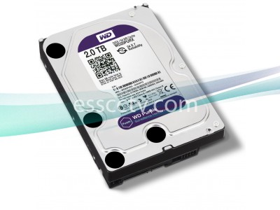 WESTERN DIGITAL Purple WD20PURX SATA Hard Drive 6.0Gb/s, 2TB HDD, Built for Surveillance