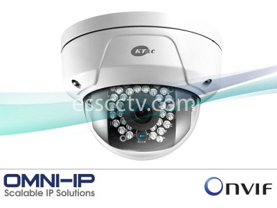 KT&C KNC-p4DR4IR Network IP Rugged Outdoor Dome IR Camera, Omni IP Plug-and-Play, 4 Megapixel