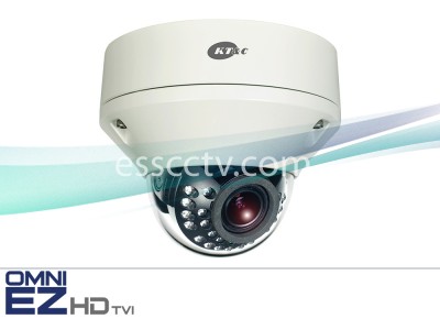 KT&C KEZ-c2DR28V12IR OMNI EZ HD-TVI Camera 1080p Outdoor Vandal Dome IR, 2.8-12mm, Dual Power