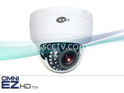 KT&C KEZ-c2DI28V12IRW OMNI EZ HD-TVI Camera 1080p Dome, 24 IR LED, 2.8-12mm, Dual Power
