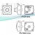 Additional Image for CNB MBL-20S 600 TVL MONALISA DSP Color Mini Square Case Camera: Drawing