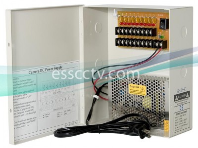 Power Supply Distribution Box - 12V DC 9 channels 10 Amps, Resettable PTC Fuse