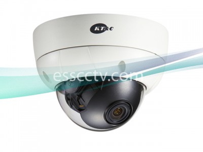 KT&C Outdoor Vandal Dome Camera 700 TVL EX-View CCD, 2-DNR, BLC, ATR, 3.6mm, Dual Power