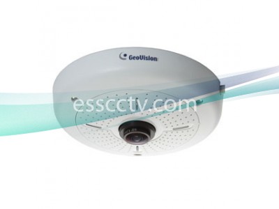 GEOVISION 5 Megapixel Network IP Camera: Hemispheric, Fish Eye, Virtual PTZ, H.264