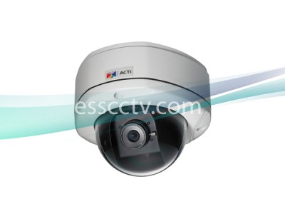 ACTi 4 Megapixel Network IP Outdoor Dome Camera: HD 1080p, 2 way Audio, PoE, H.264 Dual Stream