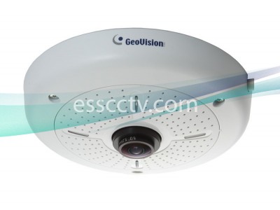 GEOVISION 4 Megapixel Network IP Camera: Hemispheric, Fish Eye, Virtual PTZ, H.264