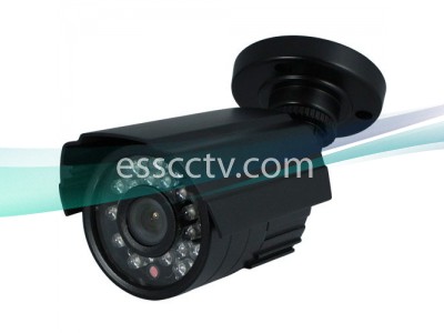 Outdoor Night-Vision Bullet Camera: 600 TVL, ICR True Day/Night, 24 IR 60 FT