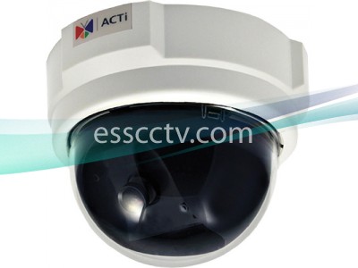 ACTi Megapixel IP Dome Camera - 30 fps at HD 720p, 3.6mm, H.264, PoE