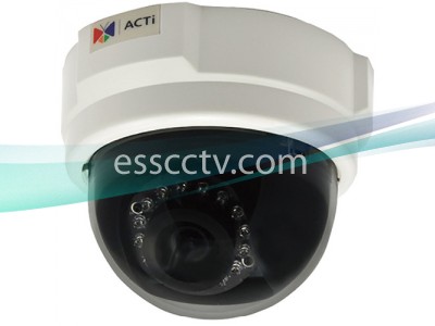 ACTi Megapixel IP Dome Camera - 30 fps at HD 720p, 3.6mm, Day/Night with IR LED