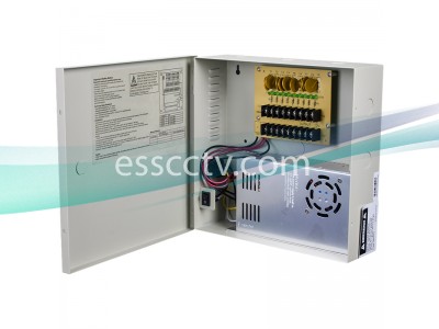 Power Supply Distribution Box - 12V DC 9 channels High Output 30 Amps, Resettable PTC Fuse