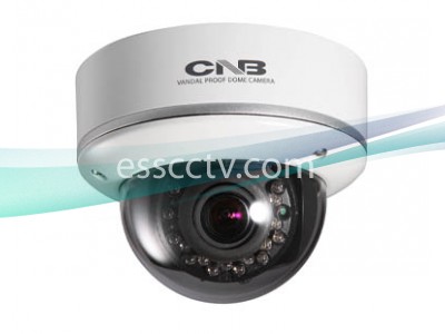 CNB Vandal-Resistant Dome Camera, 700 TVL 960H CCD, 18 IR LED, Built-in Heater, Adjustable Lens