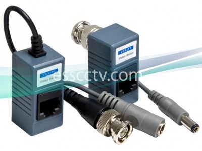 Pair of Passive Video Balun set. Transmit/Receive video signal and power over network cable