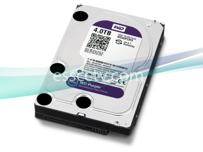 WESTERN DIGITAL Purple WD40PURX SATA Hard Drive 6.0Gb/s, 4TB HDD, Built for Surveillance