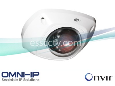 KT&C KNC-p4LR4IR Network IP Rugged Outdoor Low Profile Dome IR Camera, Omni IP Plug-and-Play, 4 MP