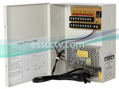 Power Supply Distribution Box - 12V DC 9 channels 5 Amps, Resettable PTC Fuse