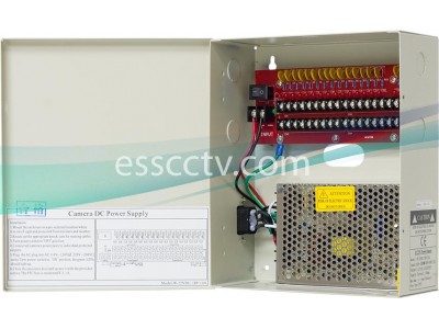 Power Supply Distribution Box - 12V DC 18 channels 10 Amps, Resettable PTC Fuse