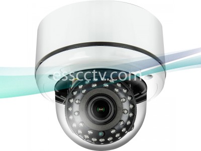 TIV-132V-W HD-TVI 2MP 1080p Outdoor Dome Camera, 2.8-12mm VF Lens, 35 IR LED