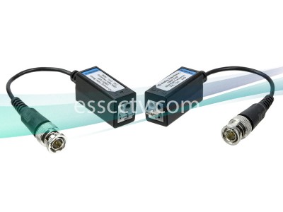 Analog HD hybrid passive balun, works with HD-TVI, HD-CVI, AHD, and analog cameras. Pair of 2