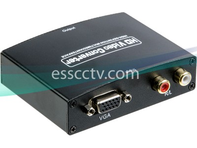 VGA + Audio to HDMI Converter, Output PC DVR on LCD 1080p HDTV, Power Adapter Included