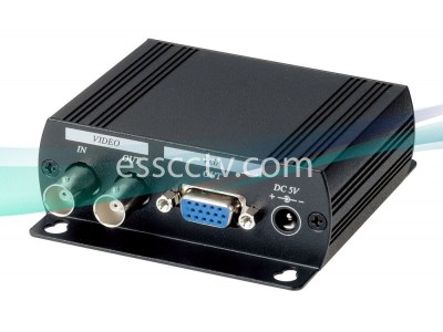 Composite Video to VGA Converter, BNC in BNC / VGA Dual out