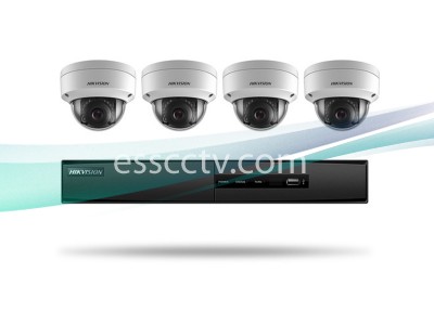 Hikvision IP Security Camera Kit with 4 Channel NVR and 4 x 1080p Dome Cameras