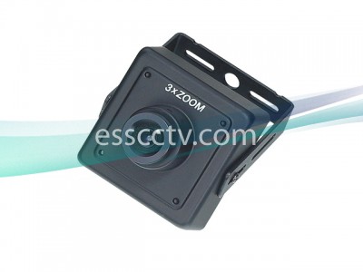 KT&C Color Mini Square x3 Digital Zoom Camera - 520TVL, 1Lux, 38mm x 38mm, DC 12V, Remote Available