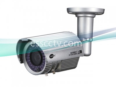 KT&C Color IR Bullet Camera 550 TVL, 45 LED 150 FT, Dual Voltage, External Focus