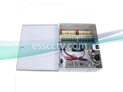 Power Supply Distribution Box: 12V DC 18 channels 29 Amps, Fused, UL Listed